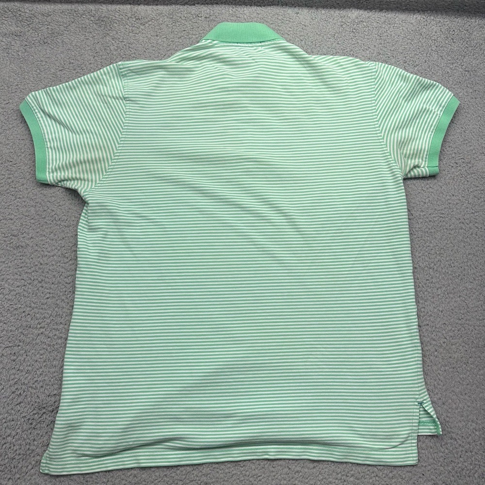 Southern Tide The Skipjack Mens Large Green Striped Polo Collared Golf Shirt - Picture 3 of 15